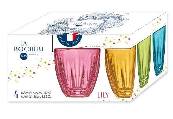 Lily 4er Set Wasser Glas La Rochére gobelets