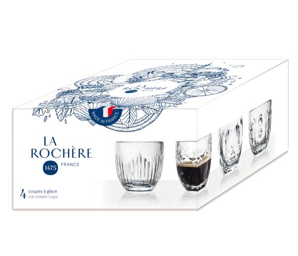 Espresso Gläser 10 cl La Rochère Facetten 4er Set